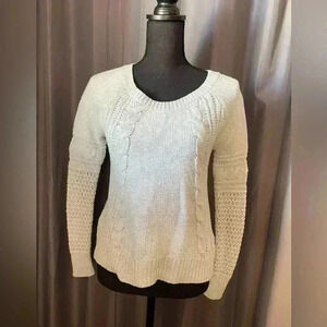 177. American Eagle Cable Knit Sweater, Grey, Size S, EUC